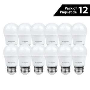 Luminus 40W Equivalent Daylight 5000K E26 A15 LED Non-Dimmable Bulb - 12/Pack