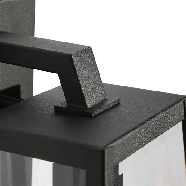 LNC Pict 10.5-in H Black Modern/Contemporary Outdoor Wall Light