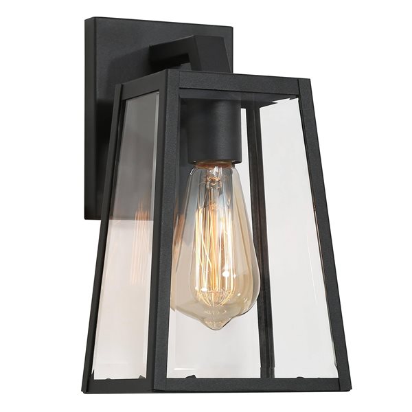 LNC Pict 10.5-in H Black Modern/Contemporary Outdoor Wall Light