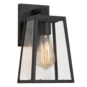 LNC Pict 10.5-in H Black Modern/Contemporary Outdoor Wall Light