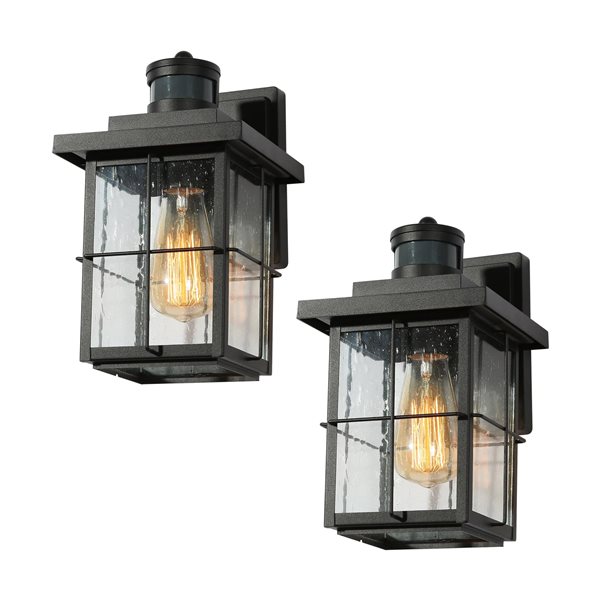 LNC Orlan 2-Pack 10.5-in Motion Sensor Outdoor Lighting