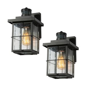 LNC Orlan 2-Pack 10.5-in Motion Sensor Outdoor Lighting