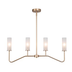 LNC Trend 4-Light Matte Gold Modern/Contemporary Linear Kitchen Island Light