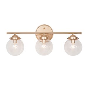 LNC Orthodox 3-Light Gold Modern Vanity Light Bar