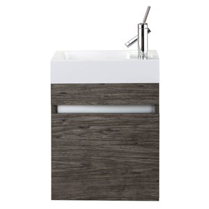 Cutler Kitchen & Bath Piccolo 18-in Stargazer Wall-Mount Vanity w/ White Acrylic Top and Single Sink