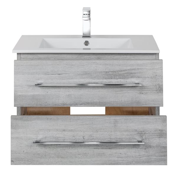 Cutler Kitchen & Bath Kato 36-in Soho Wall-Mount Vanity w/ White Acrylic Top and Single Sink