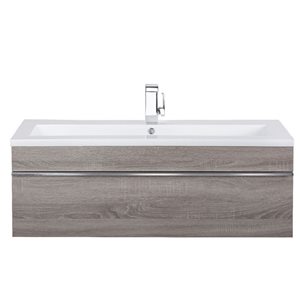 Cutler Kitchen & Bath Trough 42-in Dorato Wall-Mount Vanity w/ White Acrylic Top and Single Sink