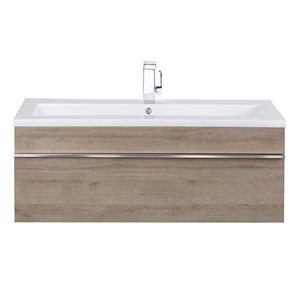 Meuble-lavabo mural Trough Cutler Kitchen & Bath plan similimarbre blanc 42 l. x 16 p. x 15 po-in h., Organic