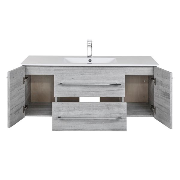 Meuble-lavabo mural Kato Cutler Kitchen & Bath plan similimarbre blanc 48 l. x 19 p. x 20 po-in h., Soho