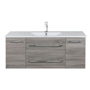 Meuble-lavabo mural Kato Cutler Kitchen & Bath plan similimarbre blanc 48 l. x 19 p. x 20 po-in h., Dorato