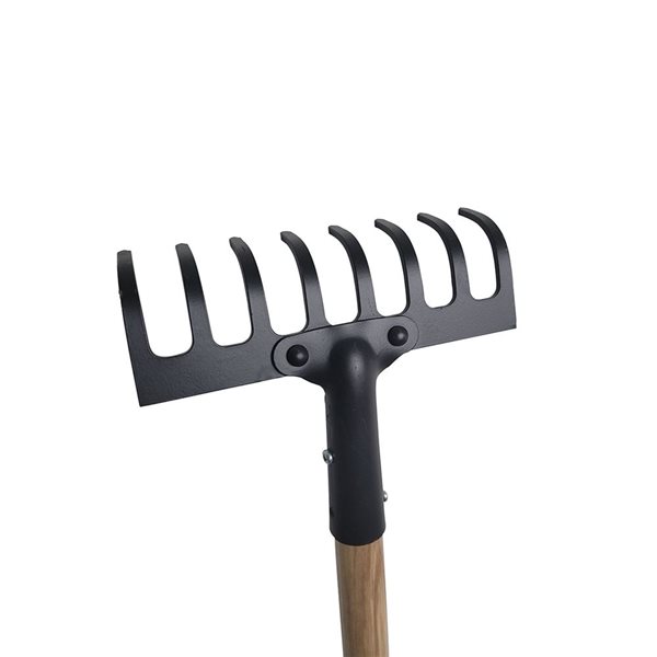 FARM-TUFF 8-Tine Garden Rake - Black