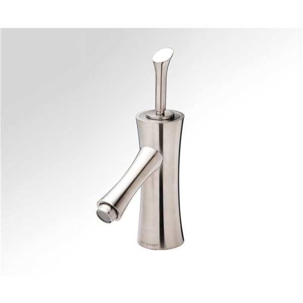 Spa Bathe Bamboo Brushed Nickel Deck-Mount Single Hole Bathroom Faucet