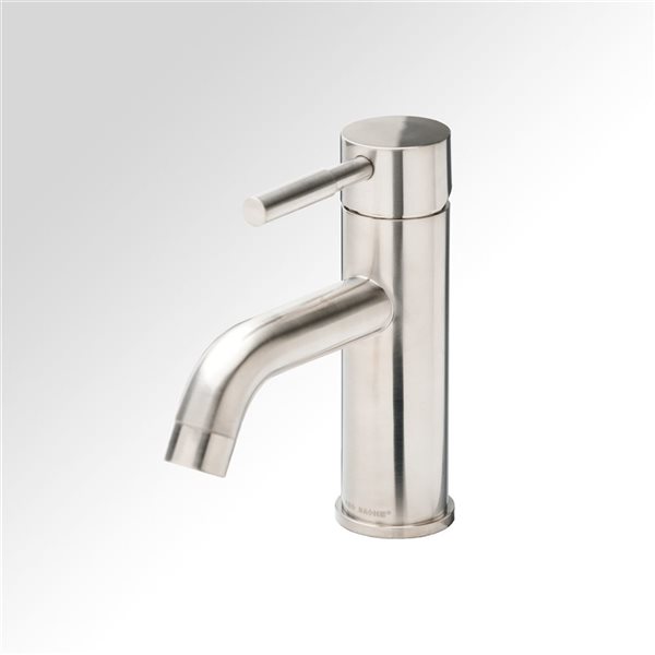 Spa Bathe Curviz Brushed Nickel Deck-Mount Single Hole Bathroom Faucet