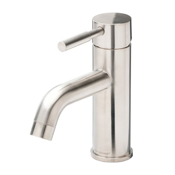 Spa Bathe Curviz Brushed Nickel Deck-Mount Single Hole Bathroom Faucet