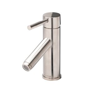 Robinet de salle de bains monotrou Rekline par Spa Bathe nickel brossé monté sur cadre