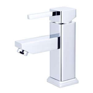 Robinet de salle de bains monotrou Robo par Spa Bathe chrome poli monté sur cadre