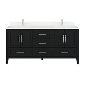 Spa Bathe Henley 72-in Espresso Single Vanity w/ Power Bar and Drawer Organizer