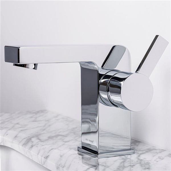 Spa Bathe Andro Polished Chrome Deck-Mount Single Hole Bathroom Faucet