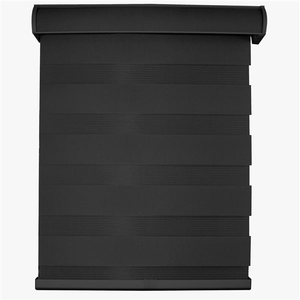 Store assombrissant sans fil Zebra par Versailles Home Fashions, 30 po x 64 po, noir