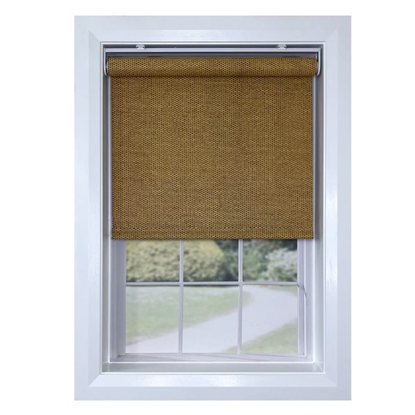 Versailles Home Fashions Marcellus 40-in x 72-in Sand Room Darkening Cordless Roman Shades