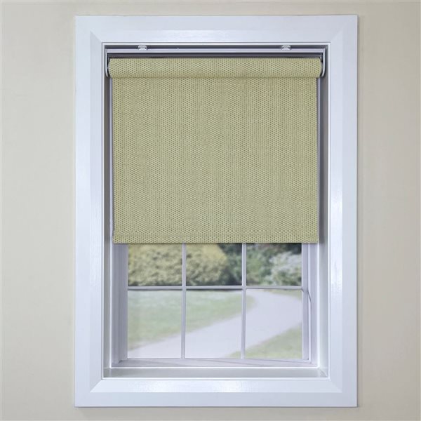 Versailles Home Fashions Marcellus 38-in x 72-in Driftwood Room Darkening Cordless Roman Shades