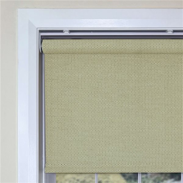 Versailles Home Fashions Marcellus 38-in x 72-in Driftwood Room Darkening Cordless Roman Shades