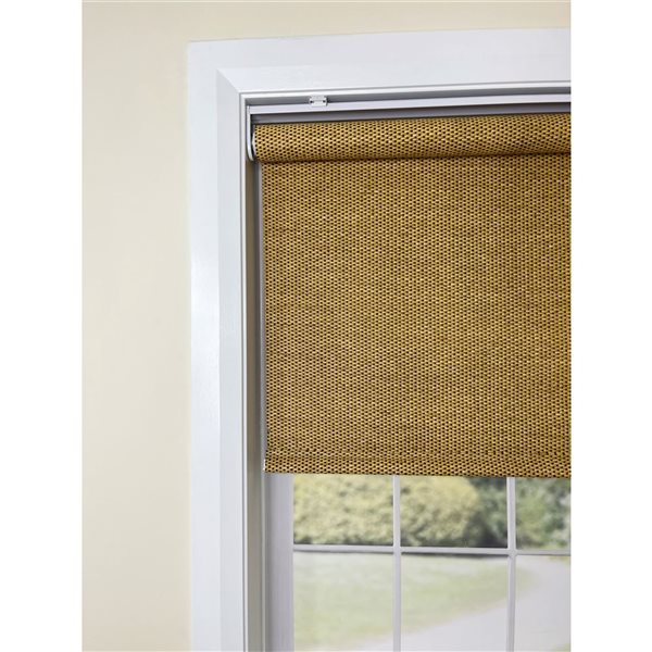 Versailles Home Fashions Marcellus 36-in x 72-in Sand Room Darkening Cordless Roman Shades