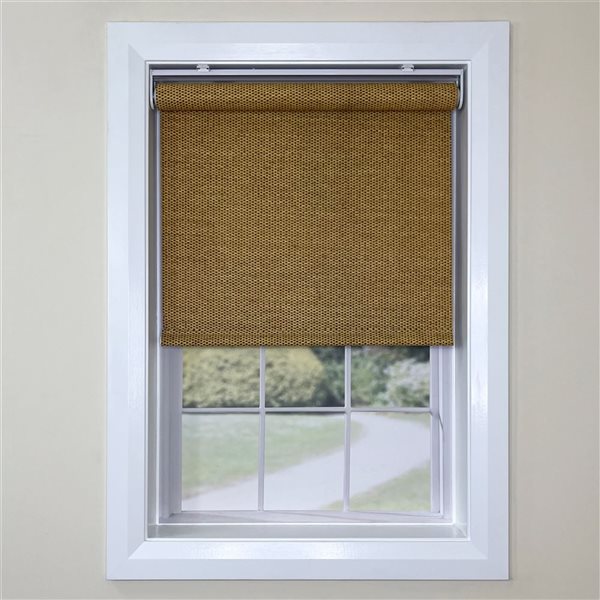 Versailles Home Fashions Marcellus 36-in x 72-in Sand Room Darkening Cordless Roman Shades