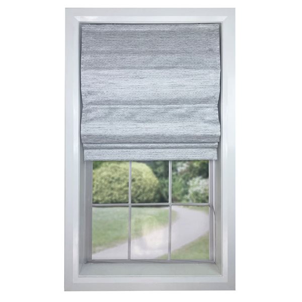 Versailles Home Fashions Caesar 38 x 63-in Stone Full-view Standard Flush Blackout Cordless Roman Shades