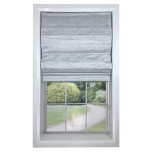 Versailles Home Fashions Caesar 38 x 63-in Stone Full-view Standard Flush Blackout Cordless Roman Shades