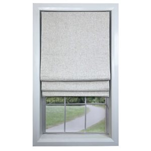 Versailles Home Fashions Augustus 33 x 63-in Linen Full-view Standard Flush Blackout Cordless Roman Shades