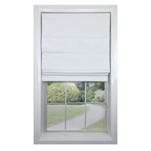 Versailles Home Fashions Augustus 40 x 63-in Ivory Full-view Standard Flush Blackout Cordless Roman Shades