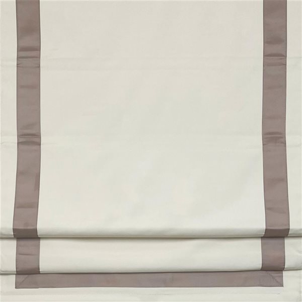 Store romain sans cordon Valentina 30 x 63 po de Versailles Home Fashion taupe/beige opaque encastré standard plein