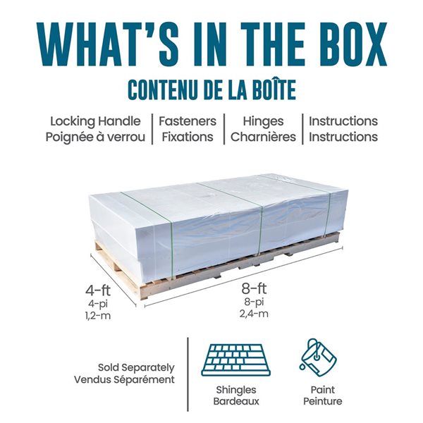 Remise en bois Scottsdale 8 pi x 4 pi