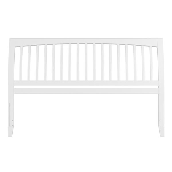 AFI Orleans King Size Sleigh Solid Wood Slat Headboard in White