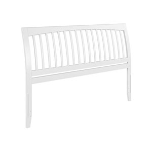 AFI Orleans King Size Sleigh Solid Wood Slat Headboard in White