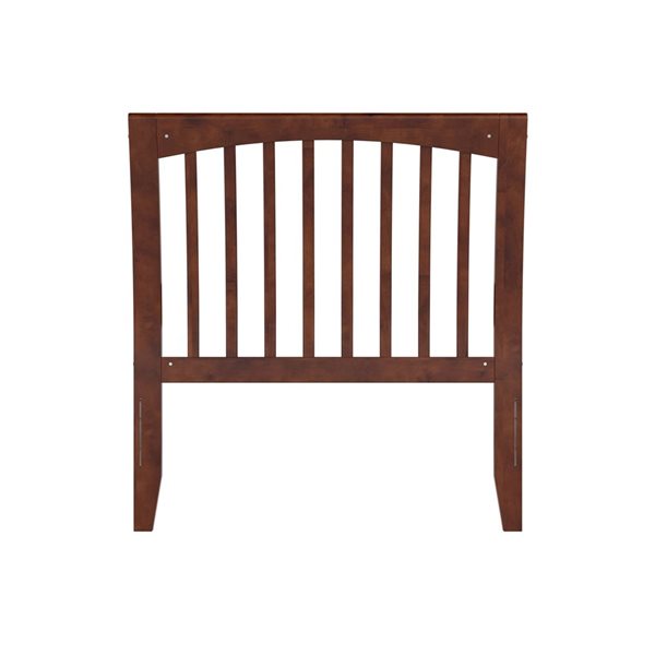 AFI Orleans Twin Size Sleigh Solid Wood Slat Headboard in Walnut