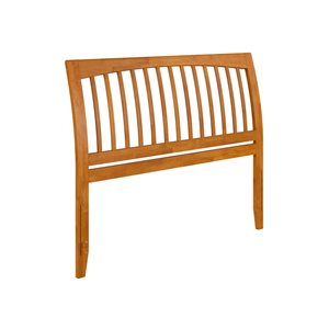 AFI Orleans Queen Size Sleigh Solid Wood Slat Headboard in Light Toffee