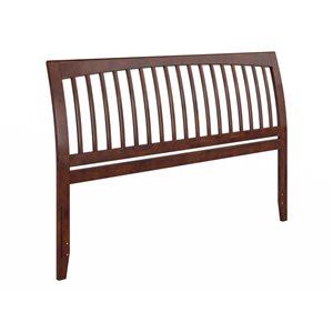 AFI Orleans King Size Sleigh Solid Wood Slat Headboard in Walnut