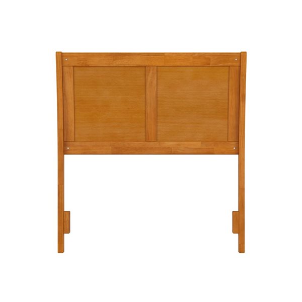 AFI Portland Twin Sleigh Solid Wood Panel Headboard in Light Toffee