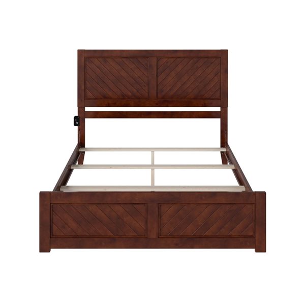 AFI Canyon Queen Foundation Bed Frame with Matching Footboard in Walnut