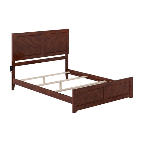 AFI Canyon Queen Foundation Bed Frame with Matching Footboard in Walnut