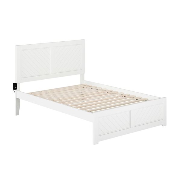 AFI Canyon Full Platform Bed with Matching Footboard in White AR9536002 ...