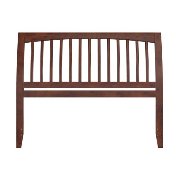 AFI Orleans Queen Size Sleigh Solid Wood Slat Headboard in Walnut