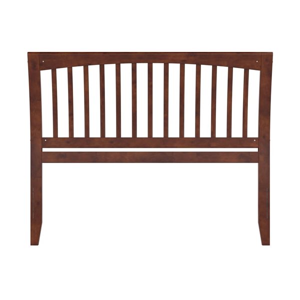 AFI Orleans Queen Size Sleigh Solid Wood Slat Headboard in Walnut