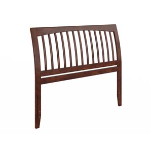 AFI Orleans Queen Size Sleigh Solid Wood Slat Headboard in Walnut