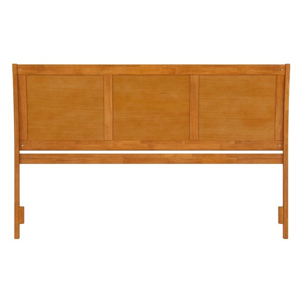 AFI Portland King Size Sleigh Solid Wood Panel Headboard in Light Toffee