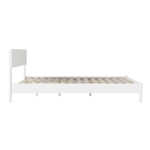 AFI Aria Queen Solid Wood Modern Low Profile Platform Bed in White
