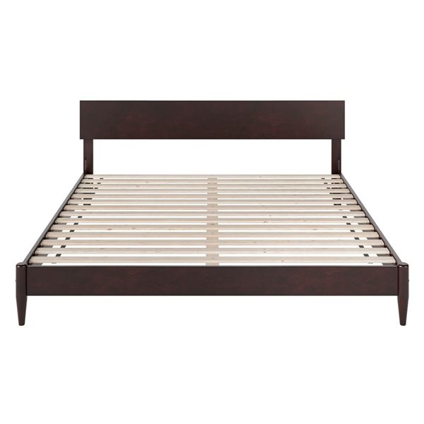 AFI Aria King Solid Wood Modern Low Profile Platform Bed in Espresso