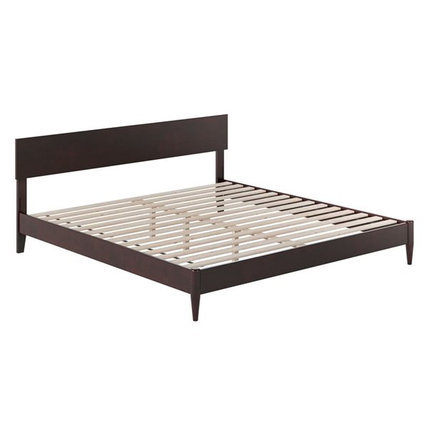 AFI Aria King Solid Wood Modern Low Profile Platform Bed in Espresso